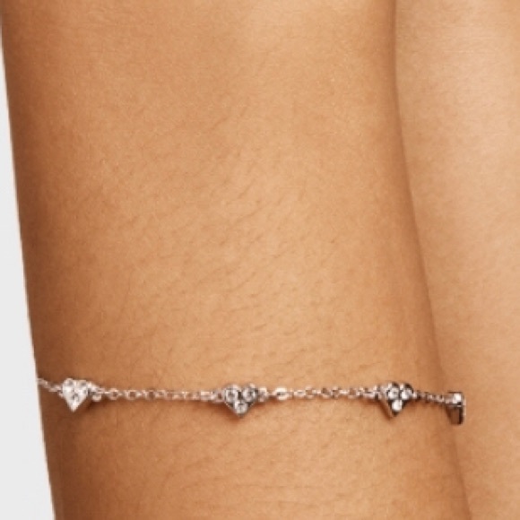 NWT TED BAKER Silver Neleaha Nano Heart Charm Bracelet - Picture 2 of 3